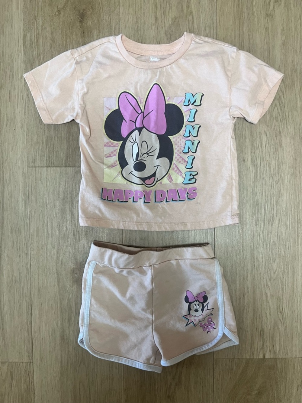 Disney Pink Minnie Mouse 'Happy Days' Short Sleeve Pajama Set